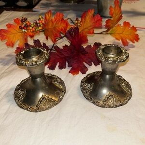 Pair of Godinger Candle holders Round Button very Decorative
